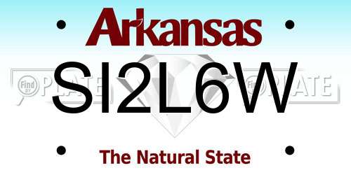 SI2L6W Arkansas License Plate