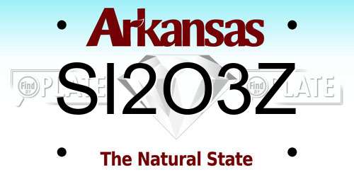 SI2O3Z Arkansas License Plate