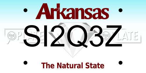 SI2Q3Z Arkansas License Plate
