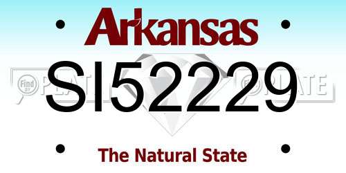 SI52229 Arkansas License Plate