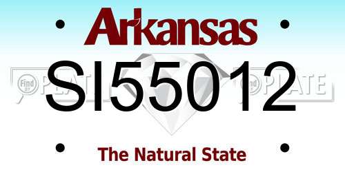 SI55012 Arkansas License Plate