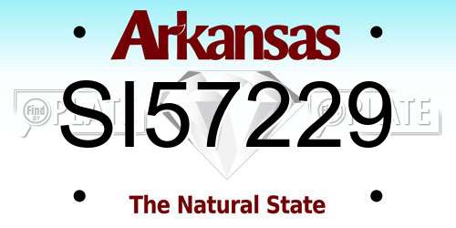 SI57229 Arkansas License Plate