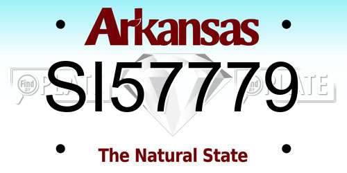SI57779 Arkansas License Plate