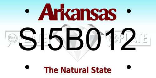 SI5B012 Arkansas License Plate