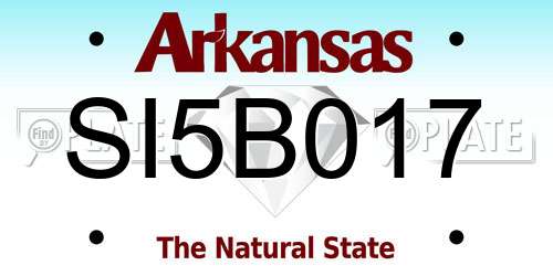 SI5B017 Arkansas License Plate