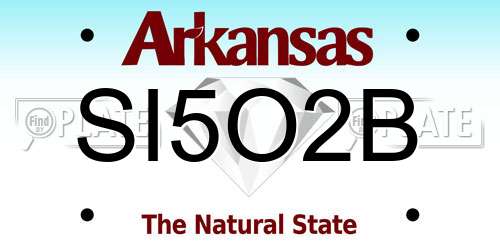 SI5O2B Arkansas License Plate