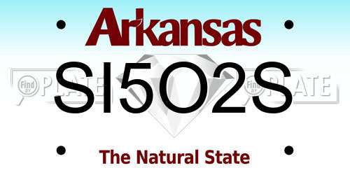 SI5O2S Arkansas License Plate