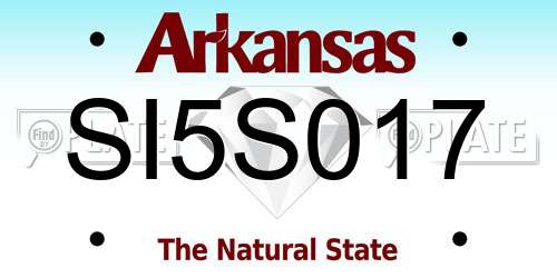 SI5S017 Arkansas License Plate
