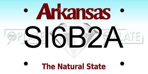 SI6B2A Arkansas License Plate