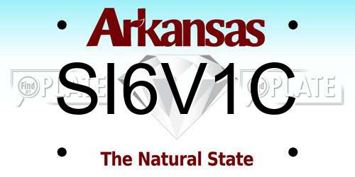 SI6V1C Arkansas License Plate