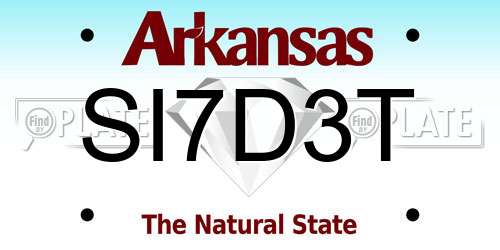 SI7D3T Arkansas License Plate