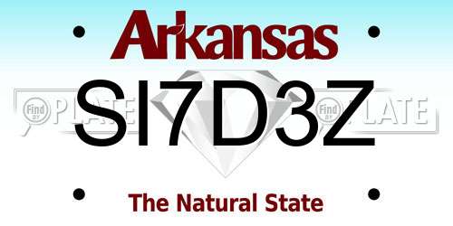 SI7D3Z Arkansas License Plate