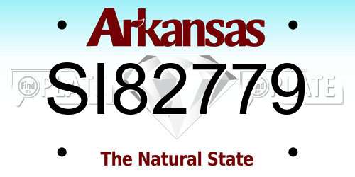 SI82779 Arkansas License Plate