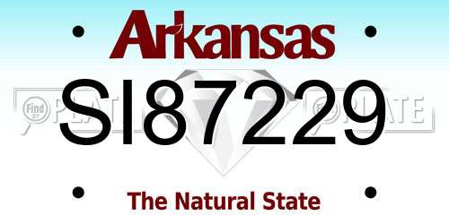 SI87229 Arkansas License Plate