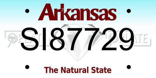 SI87729 Arkansas License Plate