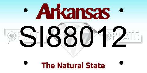 SI88012 Arkansas License Plate