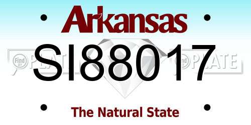 SI88017 Arkansas License Plate