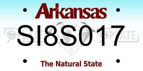 SI8S017 Arkansas License Plate