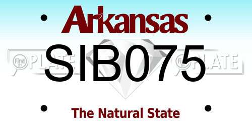 SIB075 Arkansas License Plate
