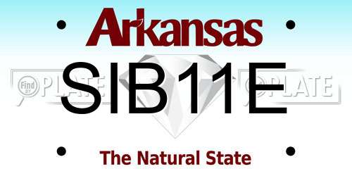 SIB11E Arkansas License Plate
