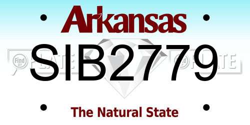 SIB2779 Arkansas License Plate