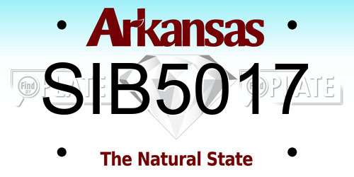 SIB5017 Arkansas License Plate
