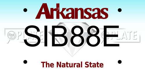 SIB88E Arkansas License Plate