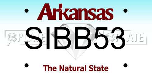 SIBB53 Arkansas License Plate