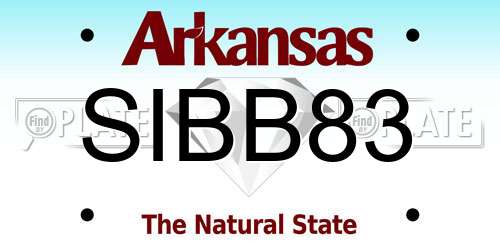 SIBB83 Arkansas License Plate