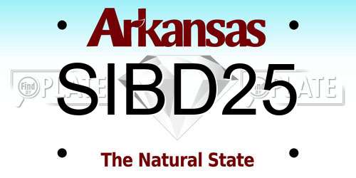 SIBD25 Arkansas License Plate