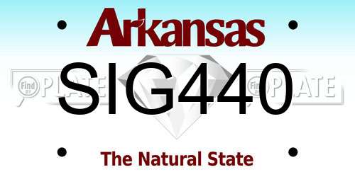 SIG440 Arkansas License Plate