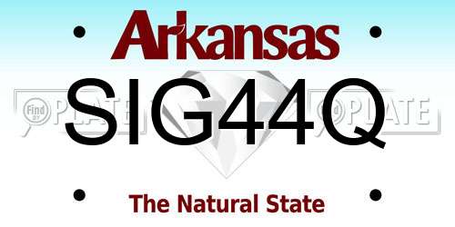 SIG44Q Arkansas License Plate