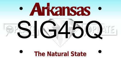 SIG45Q Arkansas License Plate