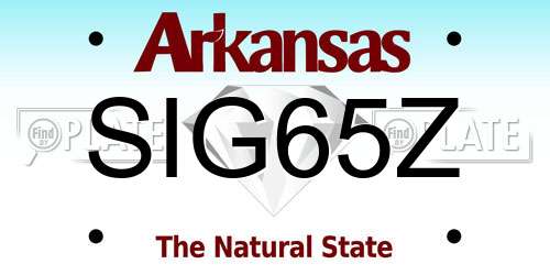 SIG65Z Arkansas License Plate