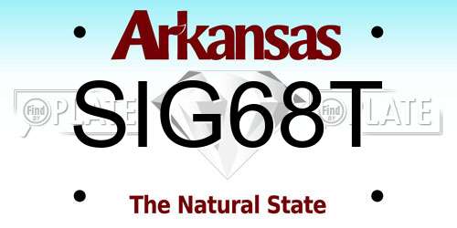 SIG68T Arkansas License Plate