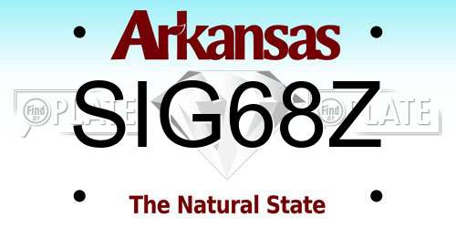 SIG68Z Arkansas License Plate