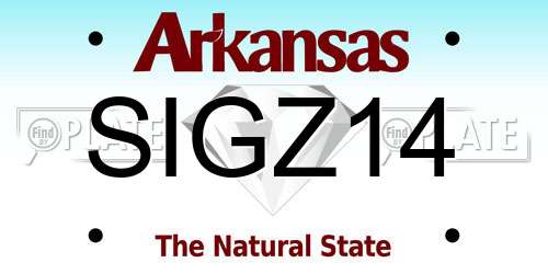 SIGZ14 Arkansas License Plate