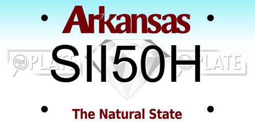 SII50H Arkansas License Plate