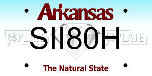 SII80H Arkansas License Plate