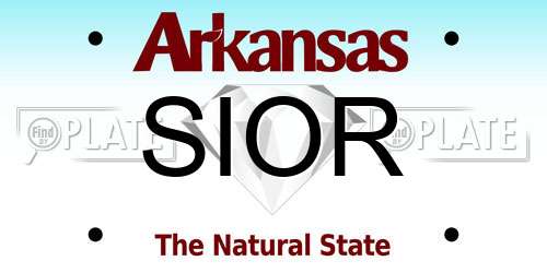 SIOR Arkansas License Plate