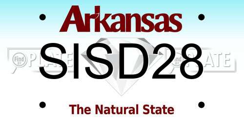 SISD28 Arkansas License Plate
