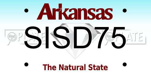 SISD75 Arkansas License Plate