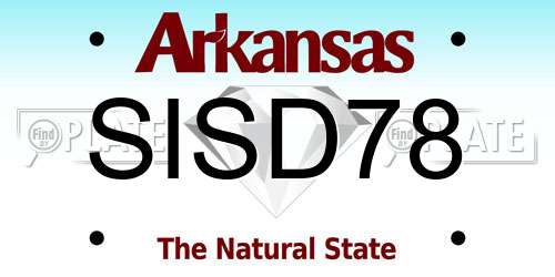 SISD78 Arkansas License Plate