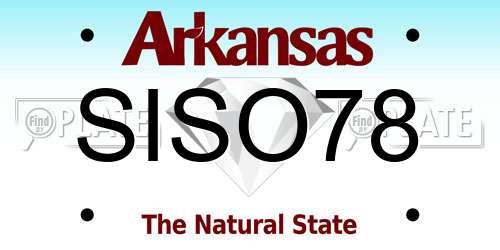 SISO78 Arkansas License Plate