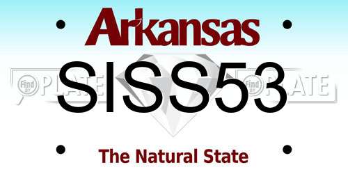 SISS53 Arkansas License Plate