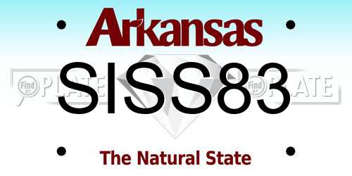 SISS83 Arkansas License Plate