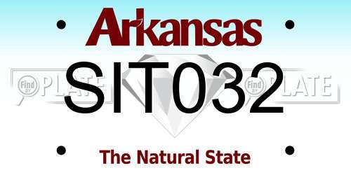 SIT032 Arkansas License Plate