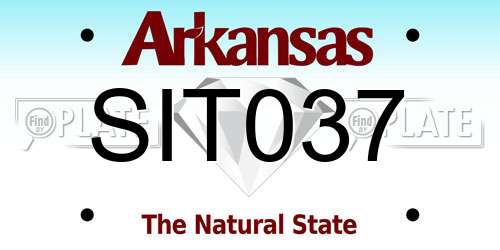 SIT037 Arkansas License Plate