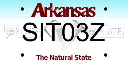 SIT03Z Arkansas License Plate