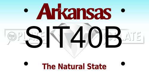 SIT40B Arkansas License Plate